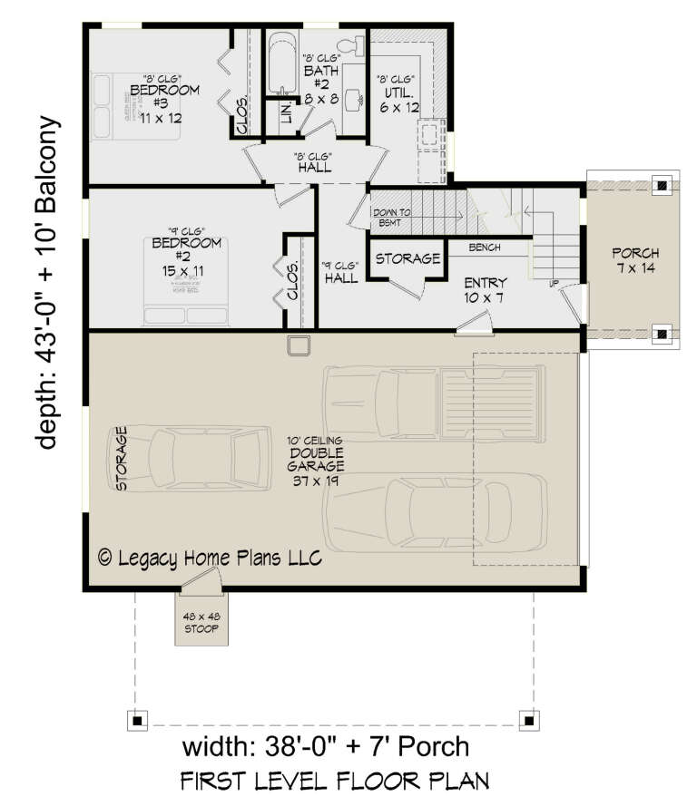 Modern Plan: 2,209 Square Feet, 3 Bedrooms, 2.5 Bathrooms - 940-00501