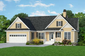 Country Plan: 1,399 Square Feet, 3 Bedrooms, 2 Bathrooms - 2865-00072