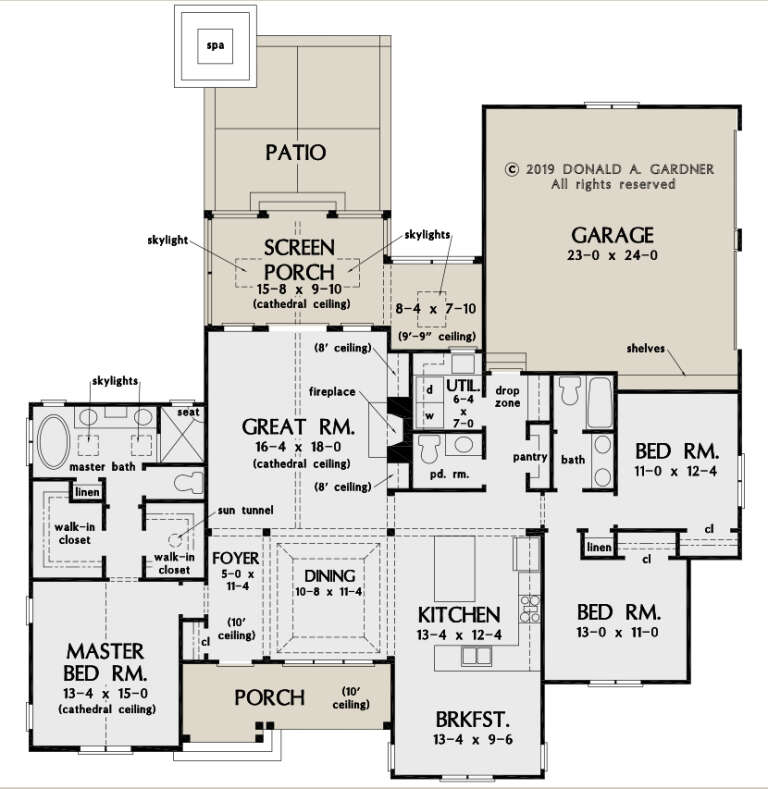 Modern Farmhouse Plan: 1,996 Square Feet, 3 Bedrooms, 2.5 Bathrooms ...