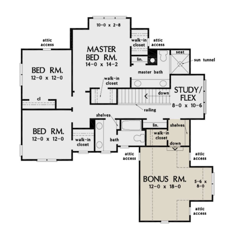 Craftsman Plan: 2,766 Square Feet, 4 Bedrooms, 3.5 Bathrooms - 2865-00140