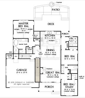 Craftsman Plan: 1,678 Square Feet, 3 Bedrooms, 2 Bathrooms - 2865-00144