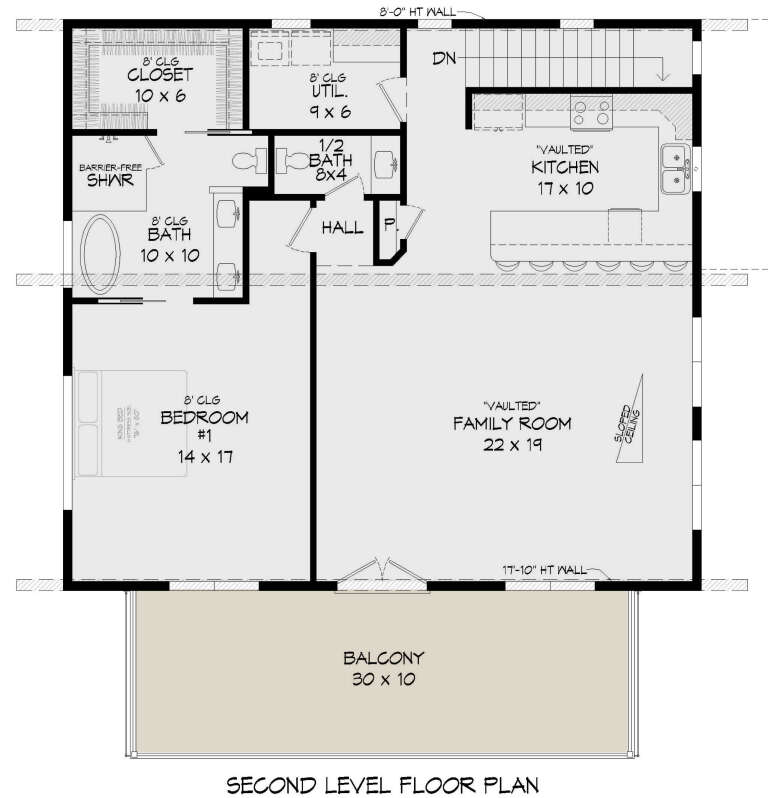 Modern Plan: 1,773 Square Feet, 2 Bedrooms, 2.5 Bathrooms - 940-00513