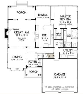 Traditional Plan: 2,425 Square Feet, 4 Bedrooms, 2.5 Bathrooms - 2865-00179