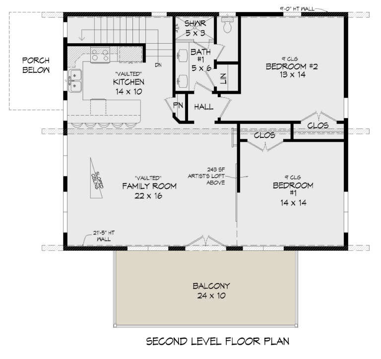 Modern Plan: 1,839 Square Feet, 3 Bedrooms, 2 Bathrooms - 940-00528