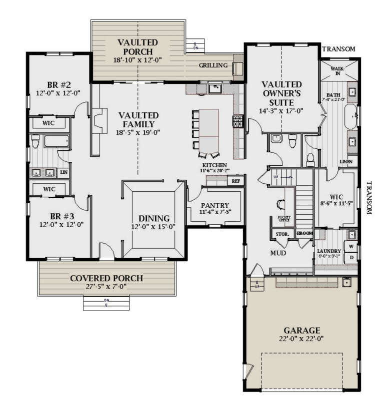 Modern Farmhouse Plan: 2,541 Square Feet, 3 Bedrooms, 2.5 Bathrooms ...