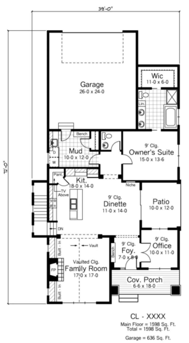 House Plan House Plan #2713 Drawing 1