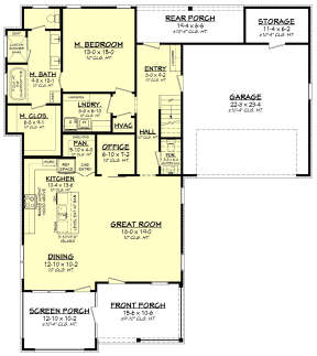 Farmhouse Plan: 2,388 Square Feet, 3 Bedrooms, 2.5 Bathrooms - 041-00277