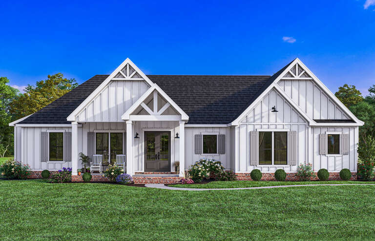 Modern Farmhouse Plan: 1,993 Square Feet, 3 Bedrooms, 2.5 Bathrooms ...