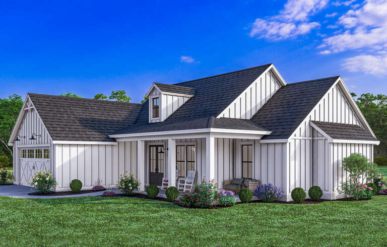 Modern Farmhouse Plan: 1,600 Square Feet, 3 Bedrooms, 2 Bathrooms ...