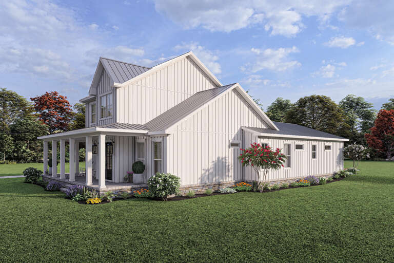 Modern Farmhouse Plan: 2,628 Square Feet, 4 Bedrooms, 3 Bathrooms - 041 