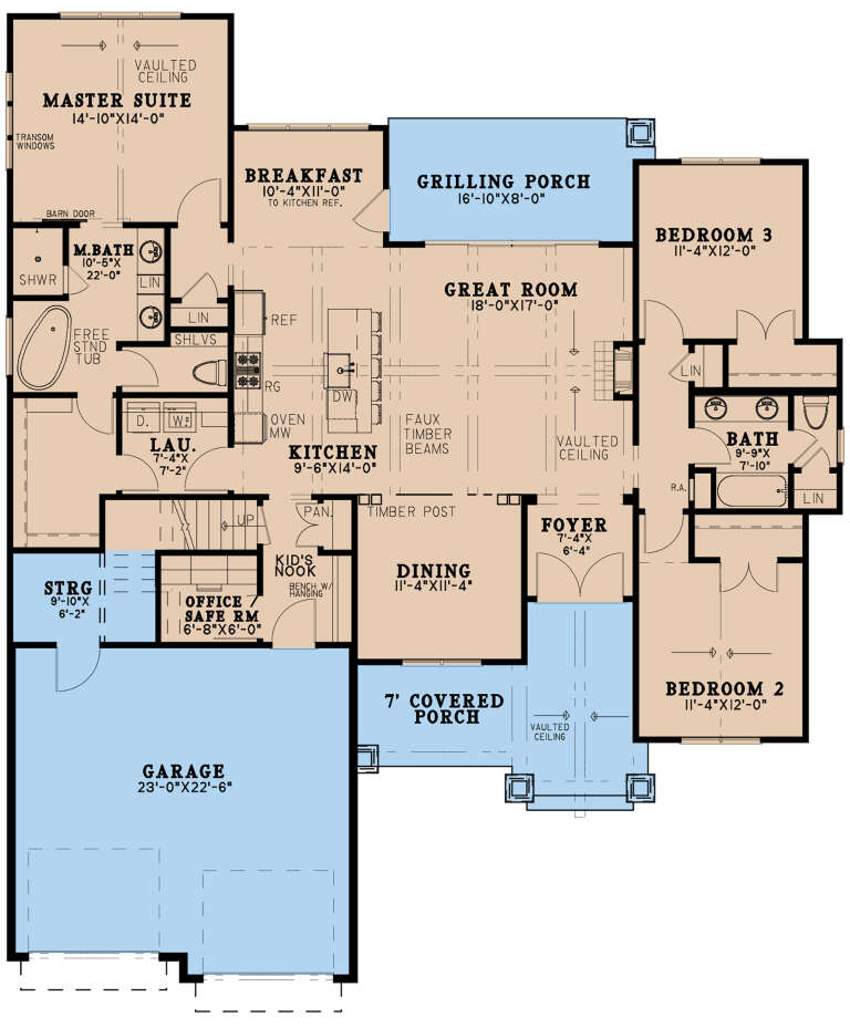 Modern Farmhouse Plan: 1,958 Square Feet, 3 Bedrooms, 2 Bathrooms ...