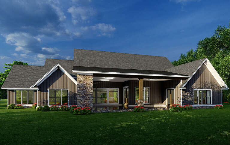 Craftsman Plan: 4,694 Square Feet, 4 Bedrooms, 5.5 Bathrooms - 8318-00275