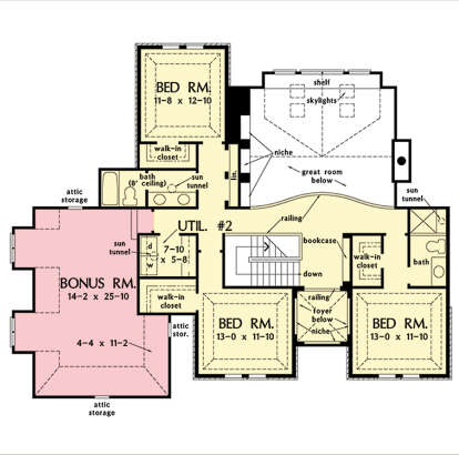 Second Floor for House Plan #2865-00293
