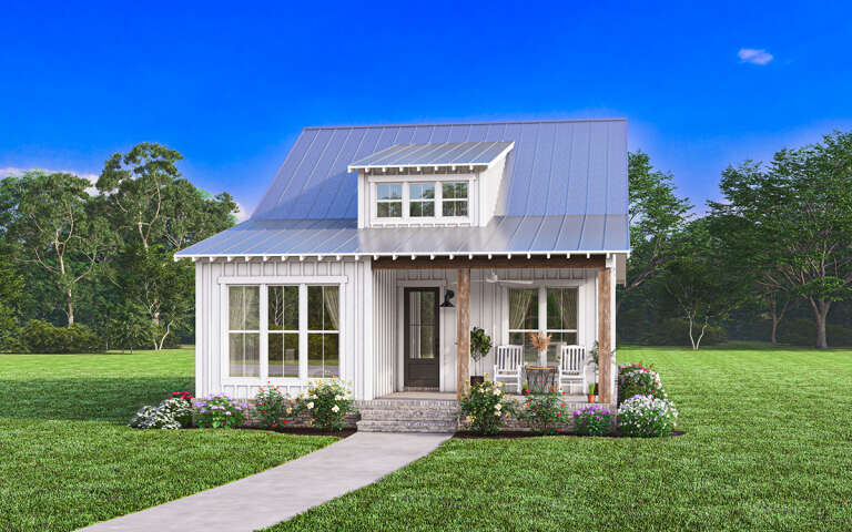 Modern Farmhouse Plan: 1,299 Square Feet, 3 Bedrooms, 2 Bathrooms - 041 ...