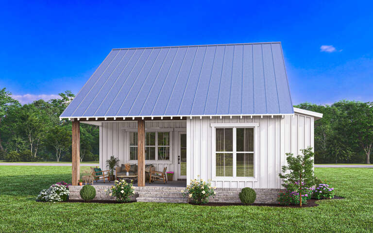 Modern Farmhouse Plan: 1,299 Square Feet, 3 Bedrooms, 2 Bathrooms - 041 ...