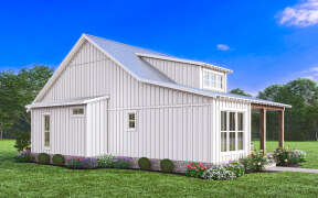 Modern Farmhouse Plan: 1,299 Square Feet, 3 Bedrooms, 2 Bathrooms - 041 ...