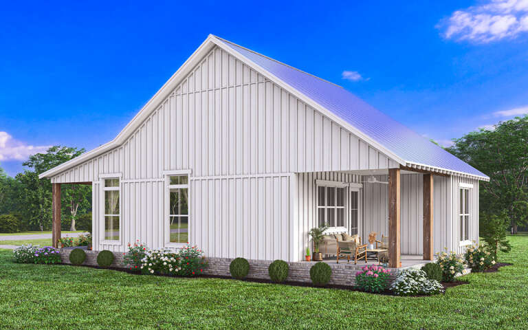 Modern Farmhouse Plan: 1,299 Square Feet, 3 Bedrooms, 2 Bathrooms - 041 ...