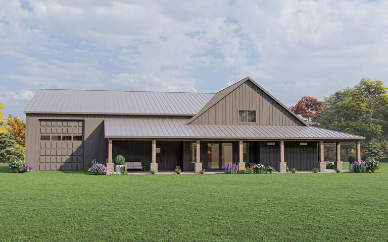 Barn Plan: 2,693 Square Feet, 3 Bedrooms, 3 Bathrooms - 5032-00172