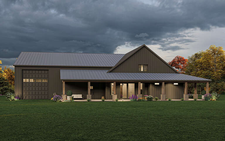 Barn Plan: 2,693 Square Feet, 3 Bedrooms, 3 Bathrooms - 5032-00172