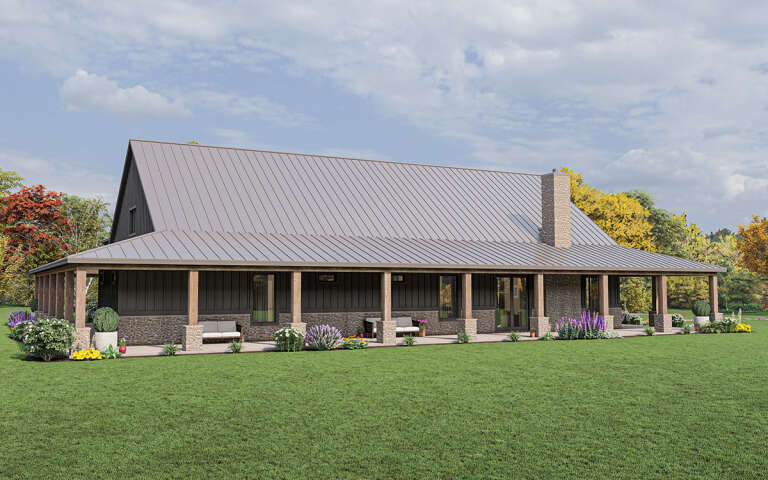 Barn Plan: 2,693 Square Feet, 3 Bedrooms, 3 Bathrooms - 5032-00172