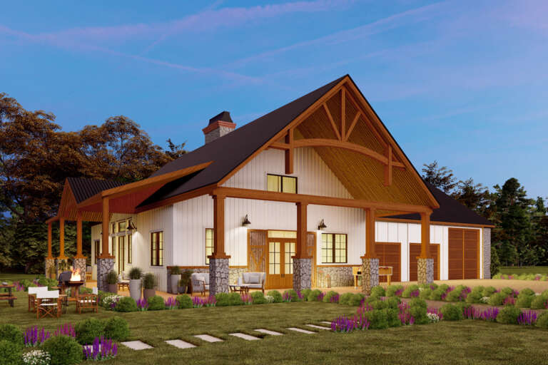 Barn Plan: 2,717 Square Feet, 3-5 Bedrooms, 3.5 Bathrooms - 699-00323