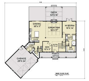 Country Plan: 3,164 Square Feet, 4 Bedrooms, 2.5 Bathrooms - 2464-00030