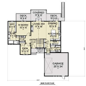 Traditional Plan: 2,964 Square Feet, 3 Bedrooms, 2.5 Bathrooms - 2464-00033