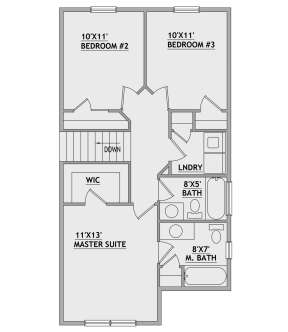 Traditional Plan: 1,407 Square Feet, 3 Bedrooms, 2.5 Bathrooms - 8768-00100