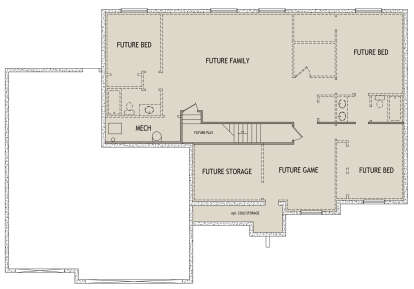 Basement for House Plan #8768-00102