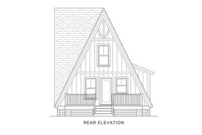 A Frame House Plan #4351-00046 Elevation Photo