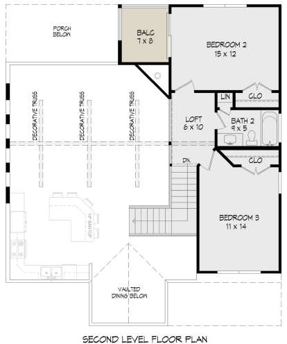 Second Floor for House Plan #940-00651