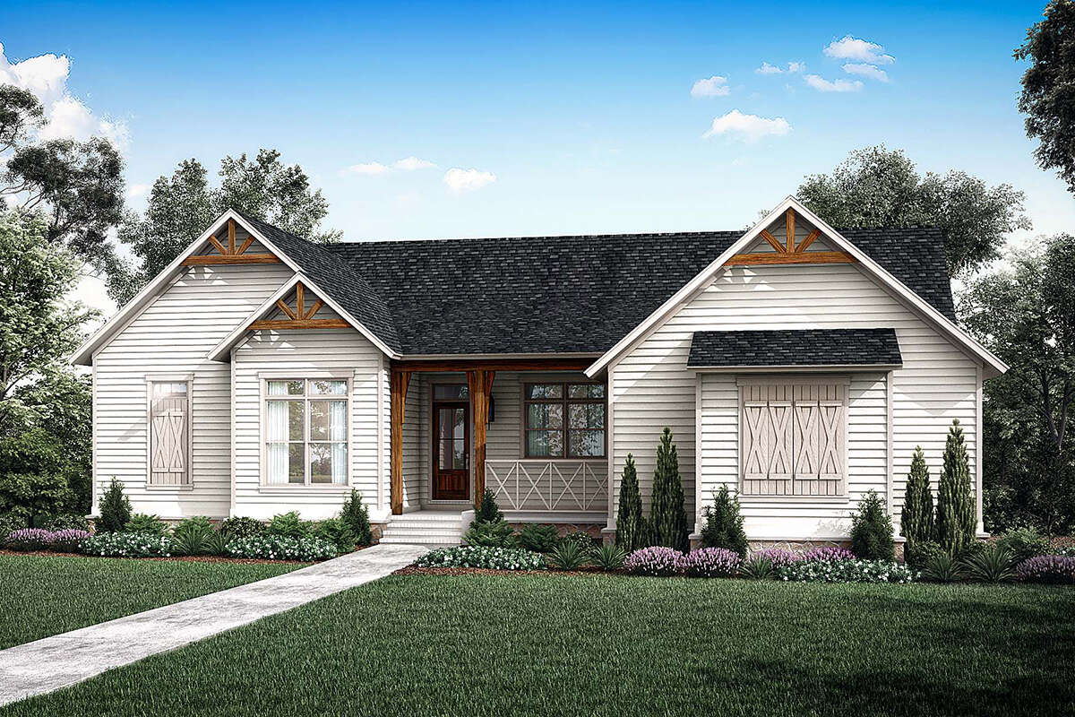 Modern Farmhouse Plan: 2,102 Square Feet, 3 Bedrooms, 2.5 Bathrooms ...