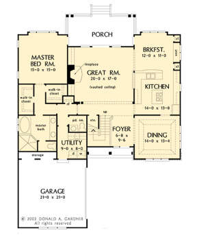 French Country Plan: 2,515 Square Feet, 3 Bedrooms, 3.5 Bathrooms ...