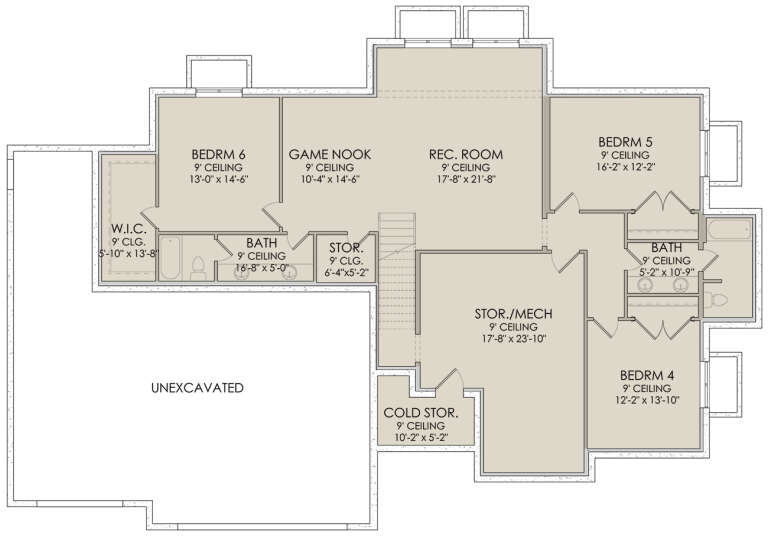 Plan 666242RAF: 2-Story Modern House Plan with Master Secret Room - 4823 Sq  Ft