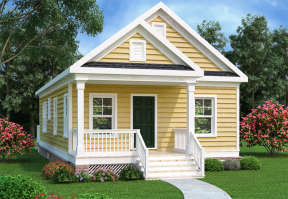 Traditional Plan: 966 Square Feet, 2 Bedrooms, 1 Bathroom - 009-00122