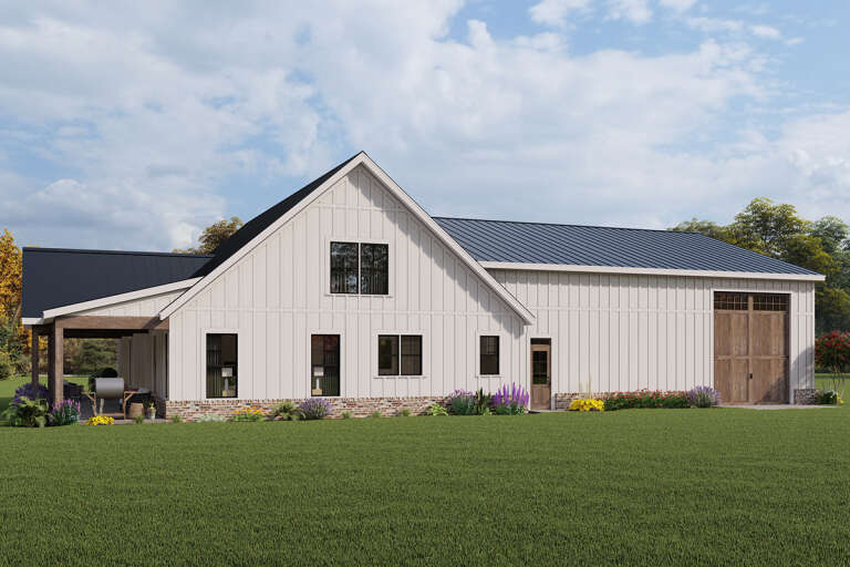 Barn Plan: 2,053 Square Feet, 3 Bedrooms, 2 Bathrooms - 009-00318