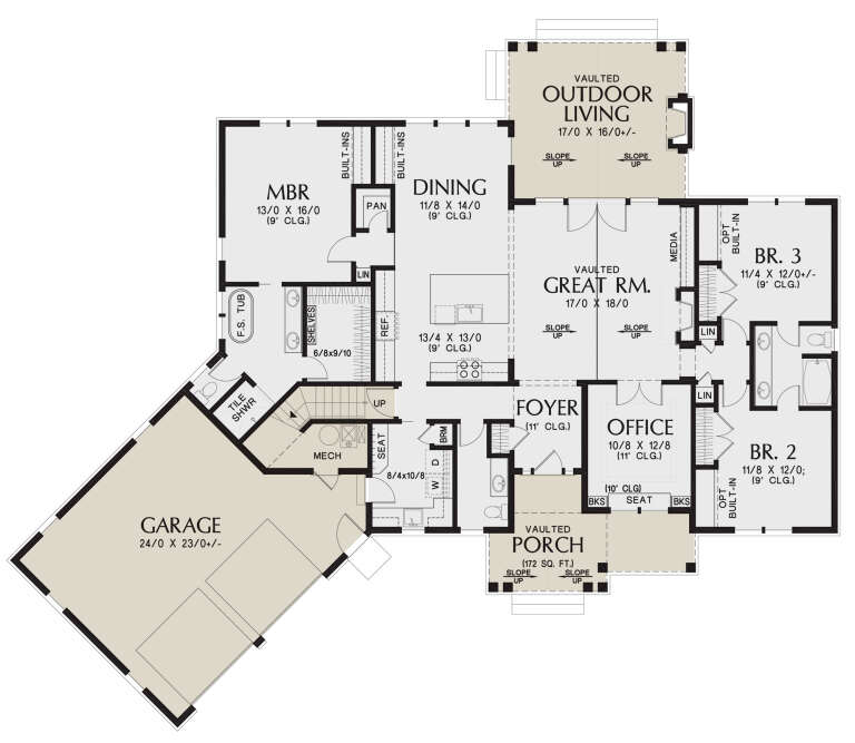 Modern Farmhouse Plan: 2,233 Square Feet, 3 Bedrooms, 2.5 Bathrooms ...