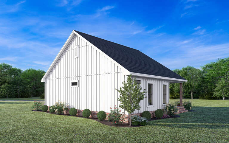 Modern Farmhouse Plan: 981 Square Feet, 2 Bedrooms, 2 Bathrooms - 041-00320