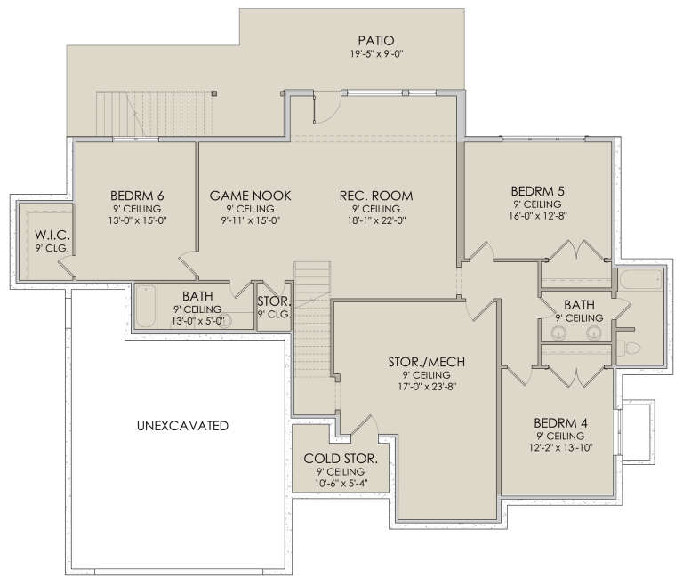 Craftsman Plan: 2,096 Square Feet, 3 Bedrooms, 2.5 Bathrooms - 6422-00042