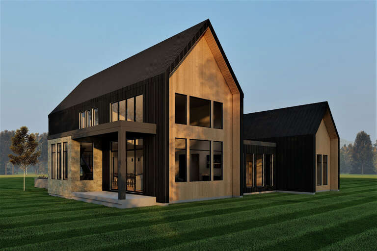 Modern Plan: 3,298 Square Feet, 4 Bedrooms, 3.5 Bathrooms - 6422-00051