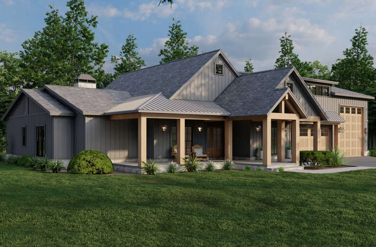 Farmhouse Plan: 2,556 Square Feet, 4 Bedrooms, 2.5 Bathrooms - 8318-00323