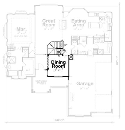 Alternate Main Floor Layout for House Plan #402-01780
