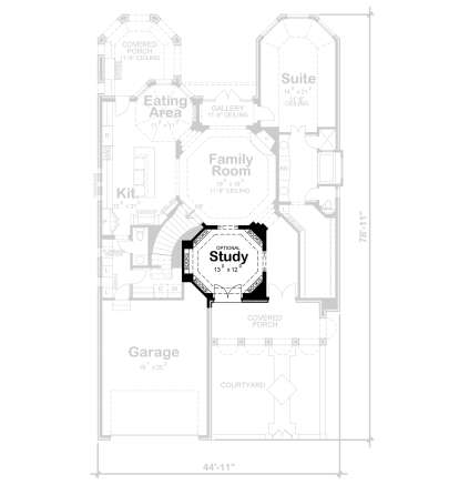 Alternate Main Floor Layout for House Plan #402-01786