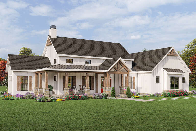 Modern Farmhouse Plan: 2,172 Square Feet, 3 Bedrooms, 2.5 Bathrooms ...