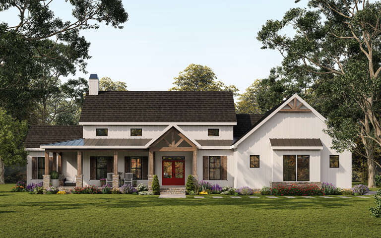 Modern Farmhouse Plan: 2,172 Square Feet, 3 Bedrooms, 2.5 Bathrooms ...