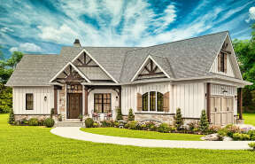 Craftsman Plan: 1,759 Square Feet, 3 Bedrooms, 2 Bathrooms - 699-00355