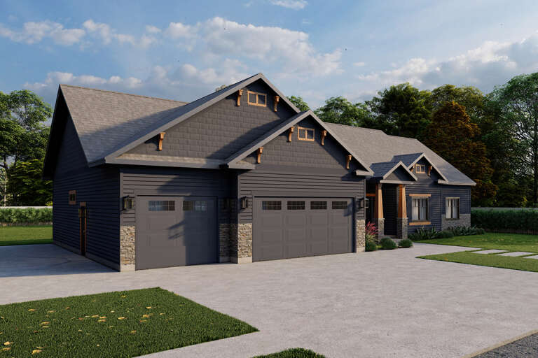 Craftsman Plan: 2,075 Square Feet, 4 Bedrooms, 3 Bathrooms - 8768-00122