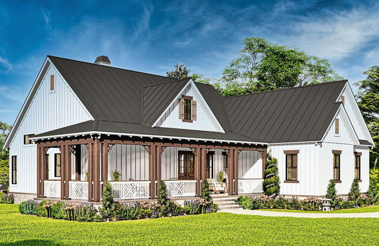 Modern Farmhouse Plan: 2,623 Square Feet, 3 Bedrooms, 2.5 Bathrooms ...