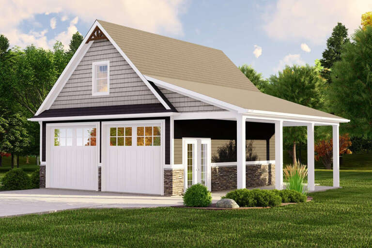 House Plan House Plan #28546 Angled Front Elevation