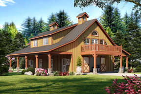 Barn Plan: 1,816 Square Feet, 3 Bedrooms, 3 Bathrooms - 940-00711